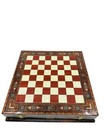 Handmade Rosewood Chess Set 12    Wooden Folding Board With Storage Metal Pieces 