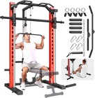 Smith Machine For Home Gym 1400lbs Power Cage W lat Pull-down   Cable System
