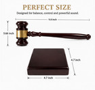 Wooden Gavel And Sound Block Set For Lawyers Judges And Chairmen Of The Board