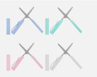 4 Pcs Pen Shape Scissors  Colorful Portable Scissors Student Kid Folding Stat