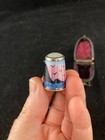Silver Rock Landscape Enamel Thimble Norwegian Boxed Moonstone Top 925