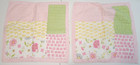 Pottery Barn Kids 2 Patchwork Floral Euro Shams Pls Read Pink Butterfly Yellow