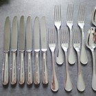 Christofle Perles 18pcs Silverplate Dessert Knife Fork Spoon Excellent