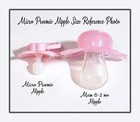 White  Micro Preemie Pacifier W custom Nipple For Silicone Babies 