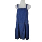Vintage 90s Denim Dress Size 10 Stretch Jean Grunge Alt Sheath Sexy Lace Up Back