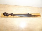 11 1 4  Vintage African Hand-carved Ebony Wood Letter Opener Knife Bust Figure