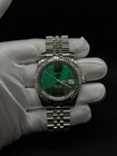 Seikmod Seikojust Green Arabic Dial   Fluted Bezel   Nh35 Aut   Sapphire