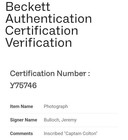 Jeremy Bulloch Signed Star Wars 8x10 Bas Beckett Opx Offical Pix Boba Fett