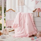 Crib Bedding Set For Girls  3-piece Double Ruffle Baby Bedding Crib Set Inclu   
