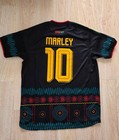 New Jamaica Bob Marley Rasta Soccer Jersey Black All Sizes Available Futbol