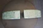2 Quarter Circle Natural Green Variegated Marble Stone Bookends 5 3 8  Tall Mcm