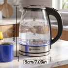 Electric Kettle  67 63oz Large Capacity  Glass Electric Kettle  1000w High Power