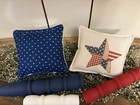 4 5     Handmade Primitive Patriotic Americana 4th Of July Patchwork Star Pillow
