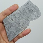Natural Aletai Iron Meteorite 209 6 Grams Cut Slabs Etched Perfect Sealed Glaze