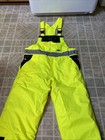 Portwest Hi Vis Yellow Waterproof Work Bib   Overalls Large 36-38  Waist 32  Leg