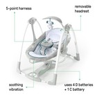 Ingenuity Convertme 2-in-1 Compact Portable Baby Swing 2 Infant Seat  Nash