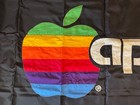 Extremely Rare Vintage Apple Computer Rainbow Logo Banner