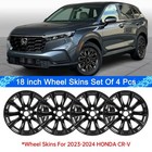 18   Wheel Skins For 2023-2024 Honda Crv  wheel Covers  4 Packs  Glossy Black