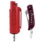 Police Magnum Pepper Spray  50oz Red Belt Clip Keychain Pocket Knife Combo Kit