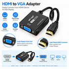 Mt-viki Hdmi To Vga Adapter Converter 1080p Male To Female For Pc Laptop Monitor