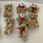 Lot Of 12 Vintage Jointed Teddy Bear  Varies Sizes Some Are Ornaments 4    Up