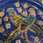 Vtg Turkmen Cini Handpainted Kutahya Turkish Ceramic Plate Stylized Pheasant 12   