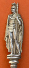 Figural King Kamehameha   Hawaii Enamel  1 Coin Sterling Silver Souvenir Spoon