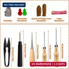 Tikjiua 54pcs Upholstery Repair Sewing Kit  8pcs Waxed Thread  Leather Sewing Ne