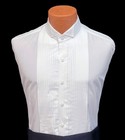 Men   s Pleated Front Wing Collar Tuxedo Shirt Fitted Slim Size L  16-16 5  34 35