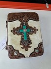 Western Style Scripture Bible Cover Books Case Cross Extra Strap Messenger Bag