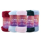 Bulk Lot Of 12 Coral Fleece Blankets - 50 X 60 Assorted Soft Throw Blanket Set