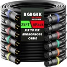 Xlr Cables 25ft 6 Pack  Professional Xlr Microphone Cable Male To Female  Gol   