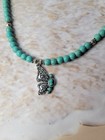 Necklace With Howlite And Butterfly Charms
