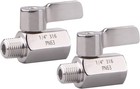 Stainless Steel Ball Valve Mini Valve 1 4  Npt Female X Male Thread Pack Of 2