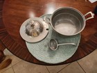 Vintage Wilton Armetale Pewter Plough Tavern 2 5 Qt Covered Tureen   Ladle 