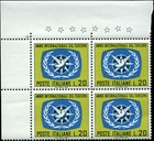 Italy Scott  972 -  973 Complete Set Corner Margin Block Of 4 Mint Never Hinged 