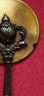 Vtg Brass Ornate Hand Held Mirror Vanity Victorian Purse Style Unique Vintage