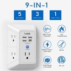 5-outlet Surge Protector Power Strip With 4 Usb Ports And Wall Mount Design