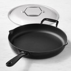 All-clad Enameled Cast Iron Skillet With Lid  12  Inch