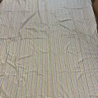 Pacific Vintage Truth Muslin 81 X 108 Double full Flat Sheet Striped Made In Usa