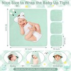 4 Hooded Baby Bath Towels With 3 Washcloths 32x32 In For Newborn Toddlers Kids