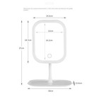 Rechargeable Led Makeup Mirror With Storage Base      Touch Control Vanity Mirror