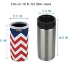 Slim Can Cooler Stainless Steel Insulator With 4 Pcs Soft Neoprene Slim Can