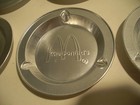 Lot 10 Ex Vintage 1980s Mcdonald   s Embossed Silver 3 5-inch Aluminum Ashtrays