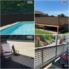 30in Brown Balcony Fence Screen Privacy Fabric Mesh Cover Uv Blockage Windshield