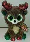 Ty Beanie Boos 2019 Fudge The Christmas Reindeer  6 Inch  New Mwmts Stuffed Toy