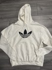 Adidas Trefoil Hoodie Men   s Xl White Pullover Sweatshirt Nwt