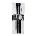  Kitchen Towels  White   Black  5 Pack Set