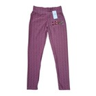 Honeycomb Scrunch Yoga Leggings Womens Size Large Violet Mid Rise