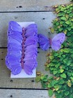 12 Large Feather Lavender Monarch Butterflies 5inch- Artificial Lilac Butterfly